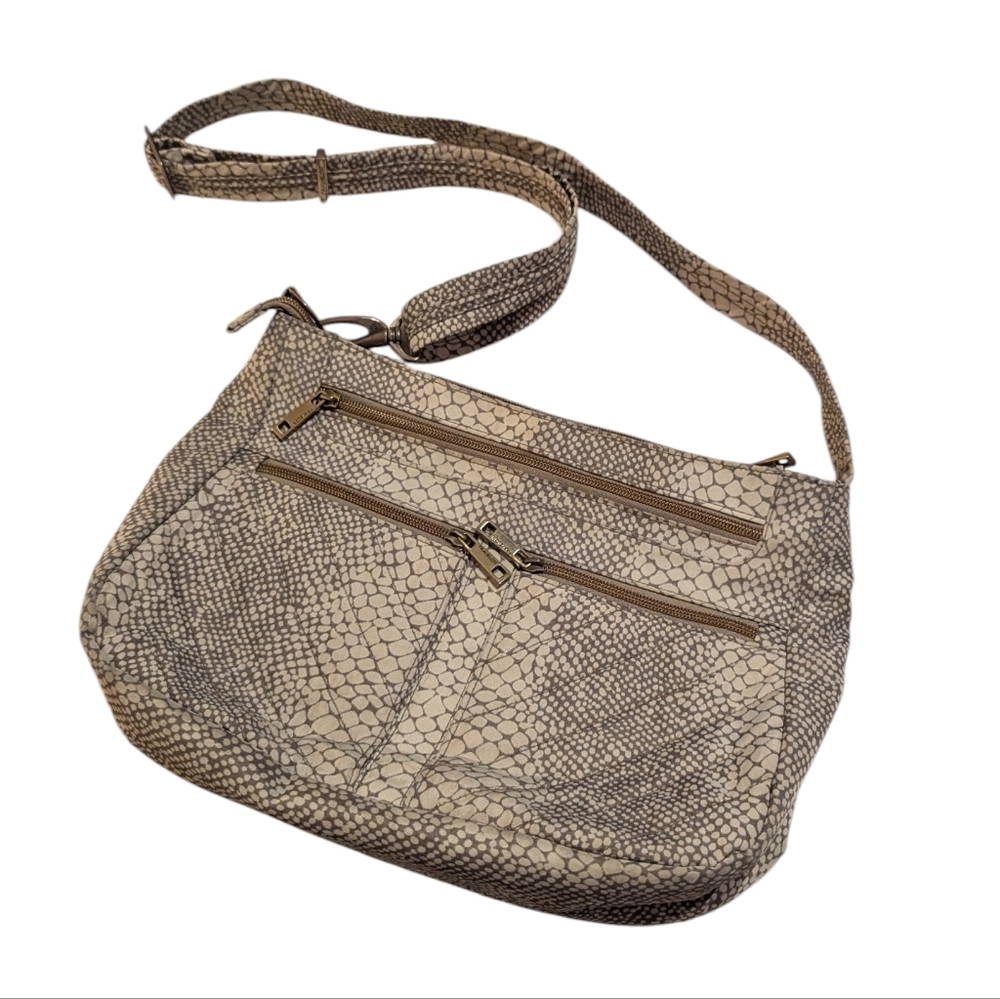 Travelon, Snakeskin Pattern, Anti theft Crossbody/Shoulder Bag